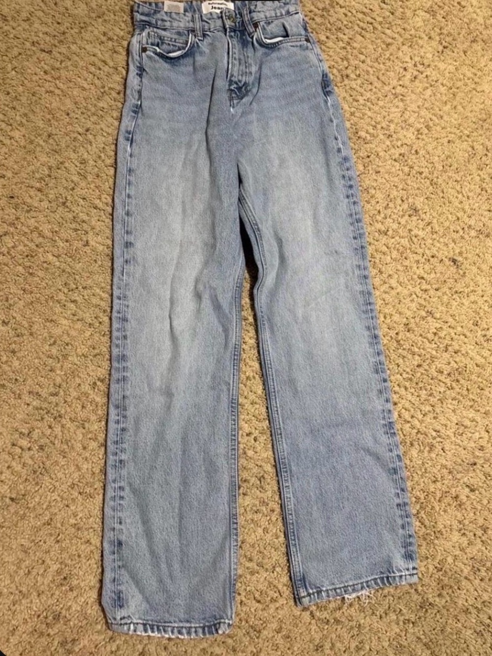 Reformation Light Blue Women's Straight-Leg Jeans